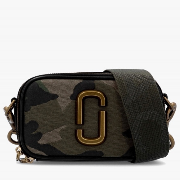 NWT Marc Jacobs Camo Jacquard Snapshot Bag – Adjustable Strap - Picture 1 of 6